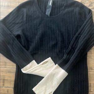 Black and Cream Sweater